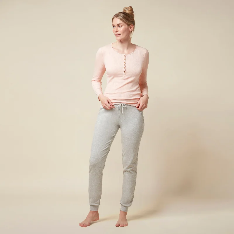 Mama Ribbed Long Sleeve T-Shirt & Joggers Outfit Anti-Shrink Durable Soft