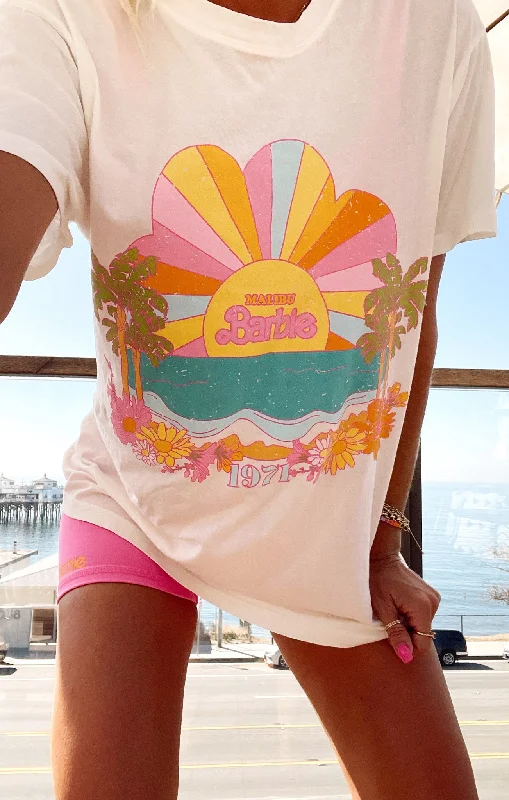 Point Dune Tee ~ Malibu Barbie™ Graphic Cashmere Blend Cotton Blend Poly Blend