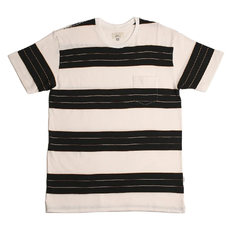 Program Pocket T-Shirt Antique White Graphic Embroidered Appliqued