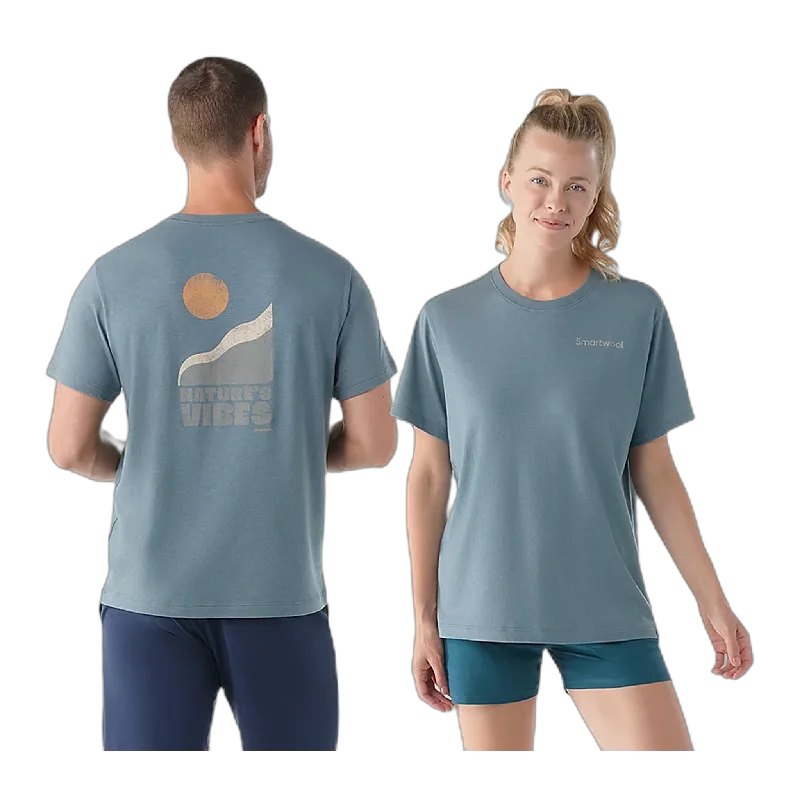 Nature's Vibes Graphic Short Sleeve Tee Cotton Fabric Linen Fabric Terry Fabric