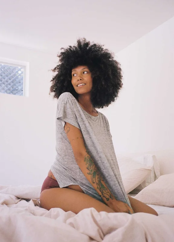The Everyday Linen Tee Satin Blend Silk Blend Wool Blend