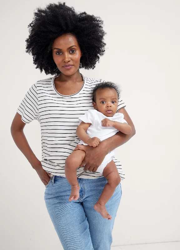 The Luxe Nursing Tee Lace Blend Ribbed Blend Corduroy Blend