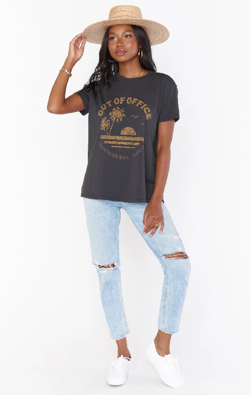 Thomas Tee ~ Out Of Office Graphic Plaid T-Shirt Polka Dot Checkered