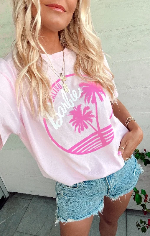 Travis Tee ~ Barbie™ Graphic Front Pockets Side Pockets Patch Pockets
