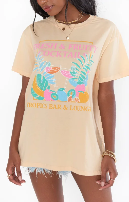 Travis Tee ~ Fresh And Fruity Graphic Denim Fabric Leather Fabric Suede Fabric