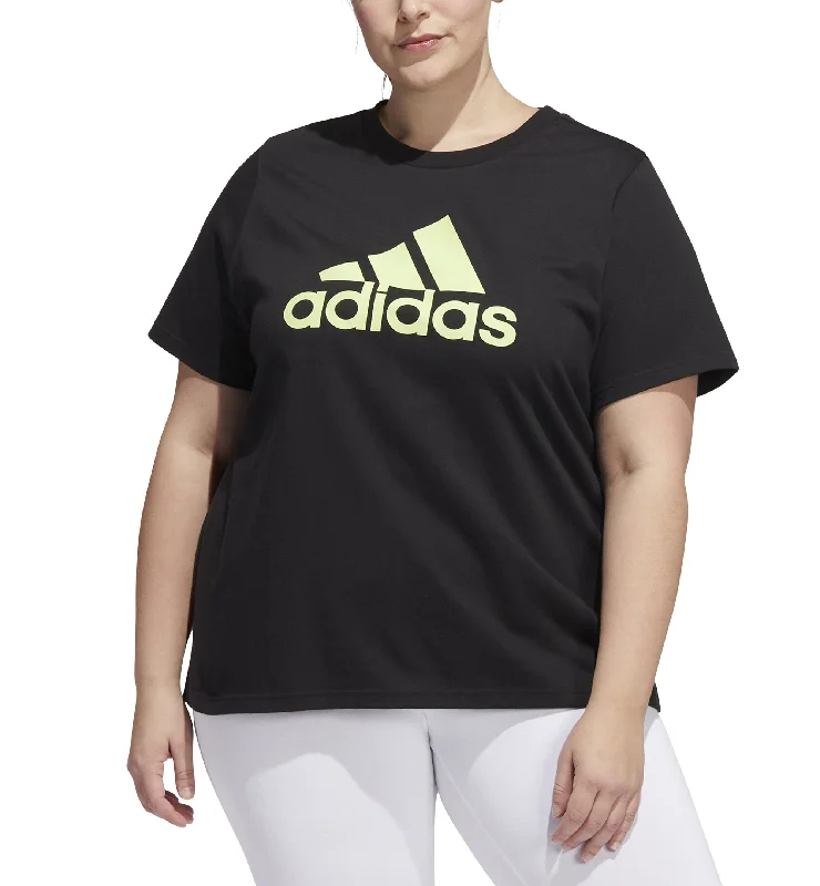 Adidas Plus Size Cotton Logo T-Shirt Chenille Blend Fleece Blend Nylon Blend