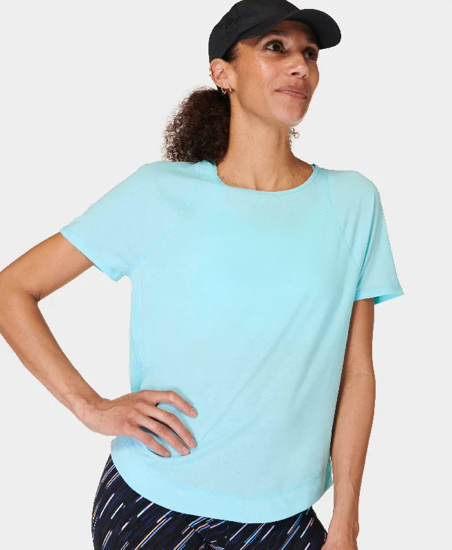 Breathe Easy T-shirt Sb9121 Aqua-Pop-Blue Front Pockets Side Pockets Patch Pockets