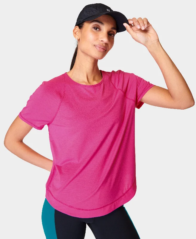 Breathe Easy T-shirt Sb9121 Beet-Pink Seamless Knitted Crochet