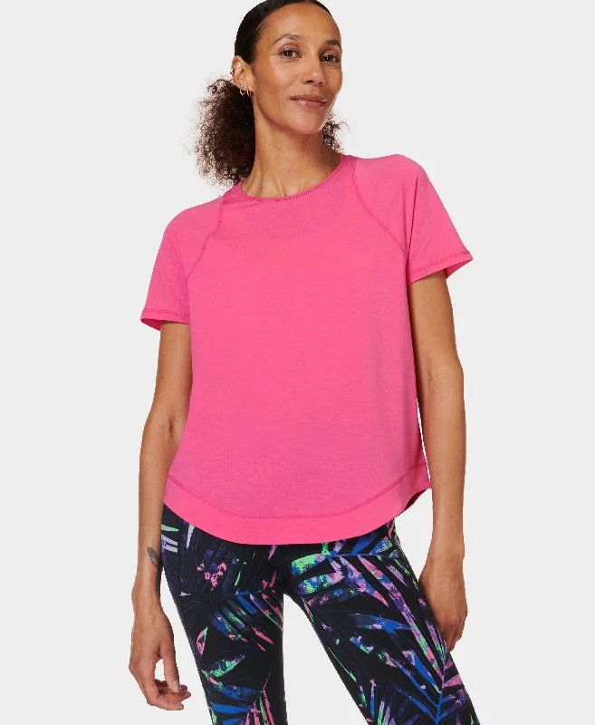 Breathe Easy T-shirt Sb9121 Camellia-Pink Houndstooth Herringbone Solid