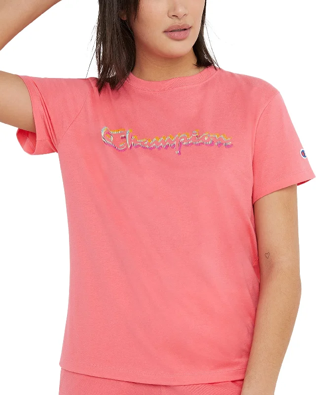 Champion Womens Classic Logo T-Shirt Fashionable Trendy Casual