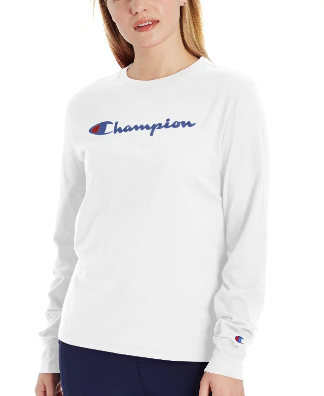 Champion Womens Classic Long Sleeve T-Shirt Hooded Caped Shawl Collar