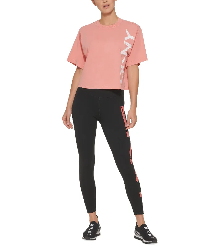 DKNY Sport Logo T-Shirt Solid Color Striped Floral