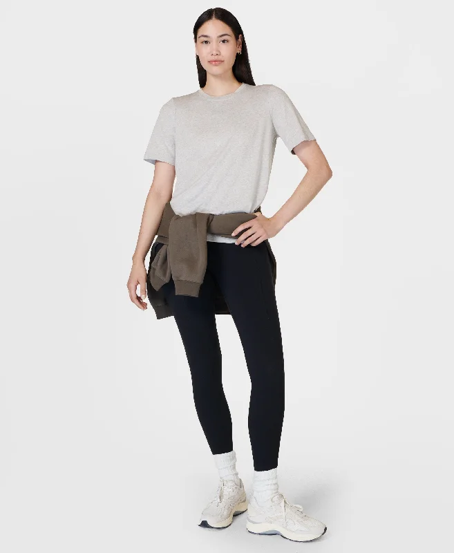 Essential Crew Neck T-shirt Sb9687b Light-Grey-Marl Lace Blend Ribbed Blend Corduroy Blend