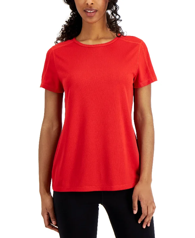 ID Ideology Womens Mesh T-Shirt Front Pockets Side Pockets Patch Pockets