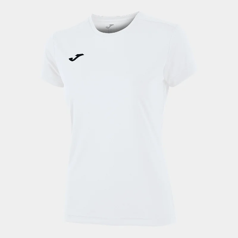 JOMA Ladies Combi Tee -WHITE Knit Fabric Woven Fabric Fleece Fabric