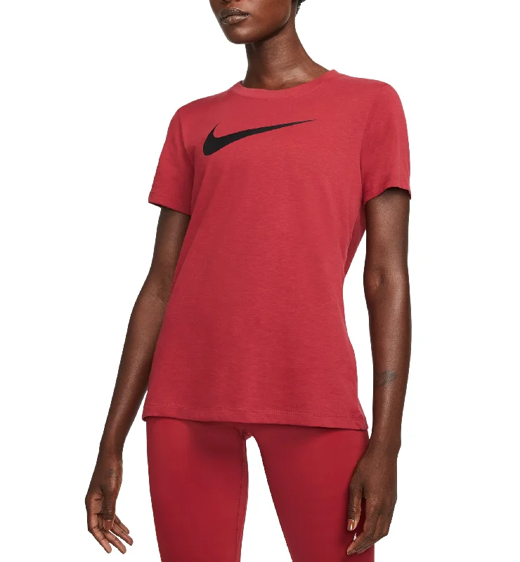 Nike Womens Dry Logo Training T-Shirt V-Neck T-Shirt Long Sleeve Cotton