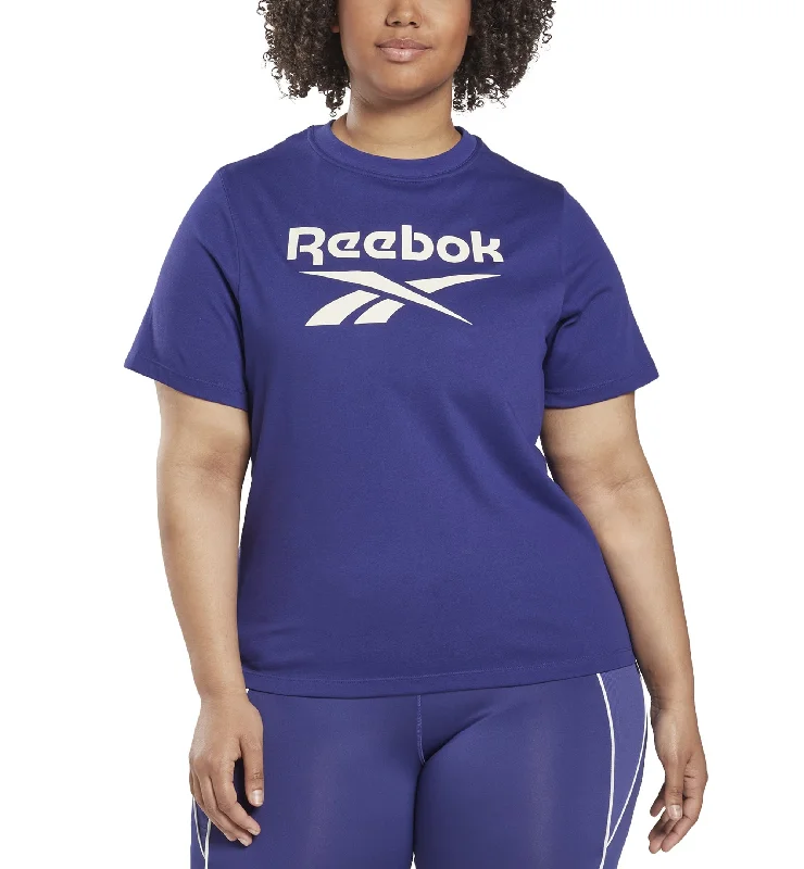 Reebok Plus Size Logo T-Shirt Chenille Brocade Lace