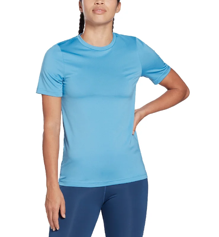 Reebok Womens Speedwick T-Shirt Spandex Blend Rayon Blend Denim Blend