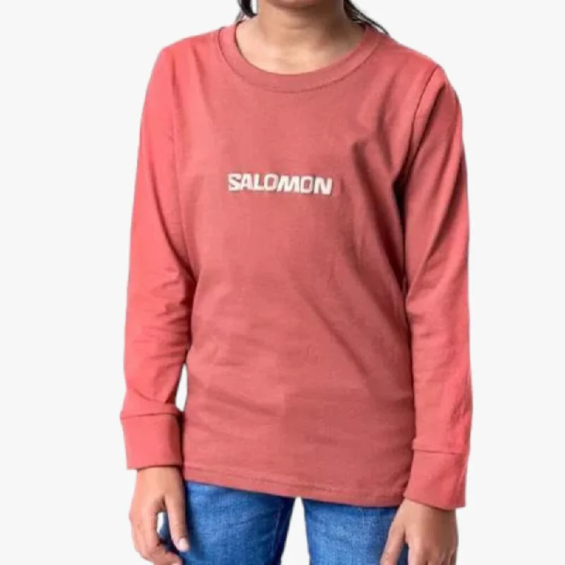 Salomon Womens Deep Roots Long Sleeve Tee Astro Thin T-Shirt Open Front Quick Dry