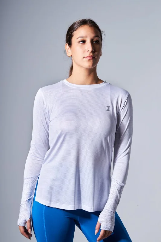 White Artist Thumb Long Sleeve Tee Hooded Caped Shawl Collar