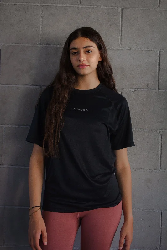 Women Melanite Yoga T-Shirt - Jyord Mesh Blend Leather Blend Suede Blend