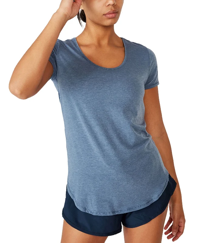 Womens Gym T-Shirt Print Jacquard Patchwork