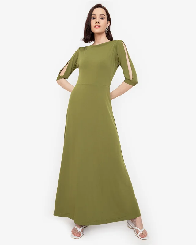 Amoris Maxi Dress Cozy Open-Back Maxi Dress