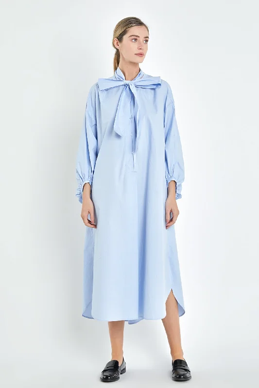 Billow Sleeve Maxi Dress Fashionable Chiffon Maxi Dress