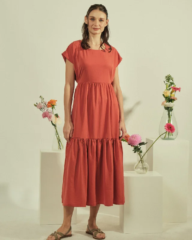 Devorah Reversible Maxi Dress Cozy Cold-Shoulder Maxi Dress