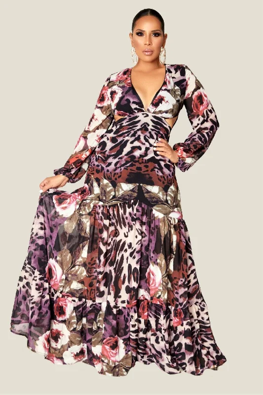 Felina Babe Maxi Dress Comfortable Ruffle Maxi Dress