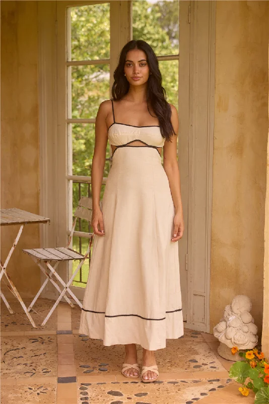 Floating Orchid Maxi Dress White Comfortable Fitted Maxi Dress