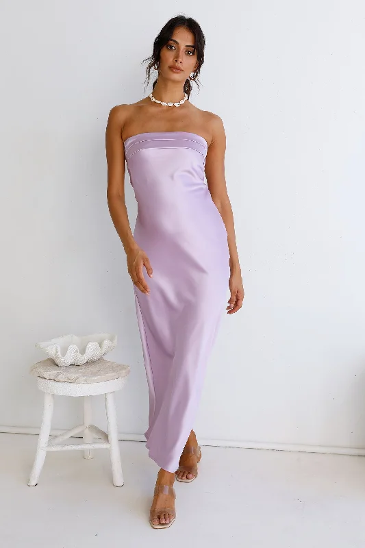 Gleam In Gold Maxi Dress Purple Casual Maxi Dress with Pockets