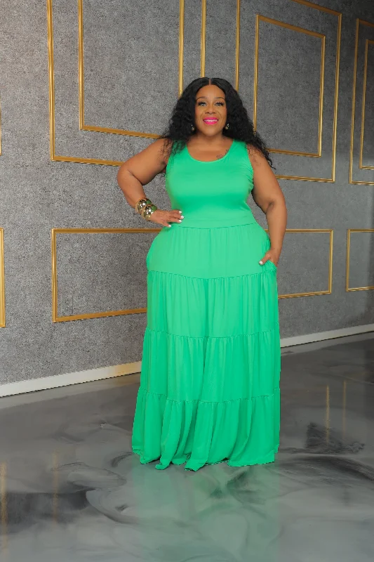 Green  Memories Maxi Dress Classic Black Maxi Dress