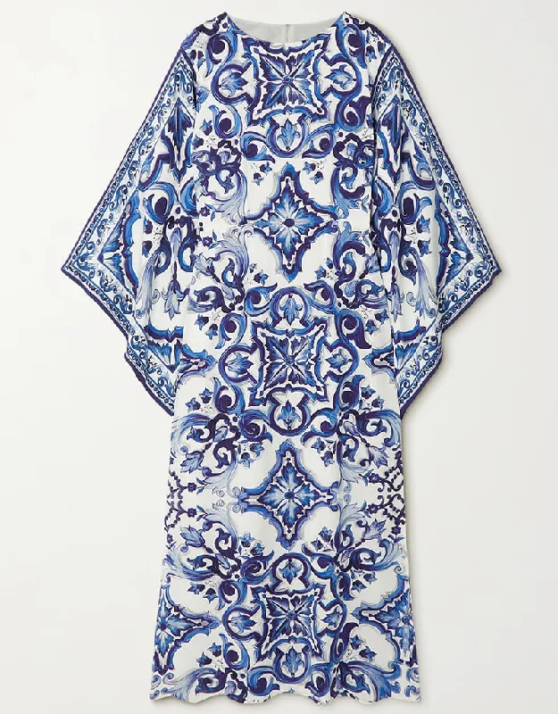 Jordy Blue Latest Printed Maxi Dress Comfortable Maxi Dress with Sleeves