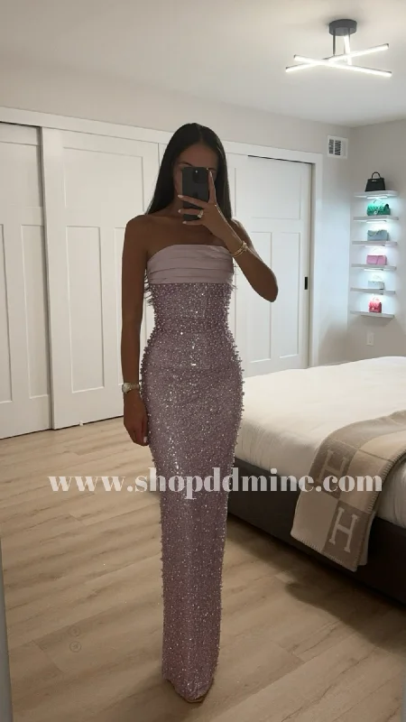 LAINEY PURPLE SATIN SEQUIN PEARL BEADED MAXI DRESS Fashionable Chiffon Tiered Maxi Dress LAINEY PURPLE SATIN SEQUIN PEARL BEADED MAXI DRESS Fashionable Chiffon Tiered Maxi Dress