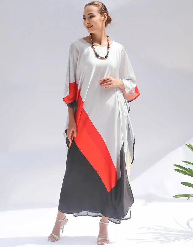 Lavender Grey Heavy Designer Digital Printed Maxi Dress Style Kaftan Trendy Satin Maxi Dress Lavender Grey Heavy Designer Digital Printed Maxi Dress Style Kaftan Trendy Satin Maxi Dress