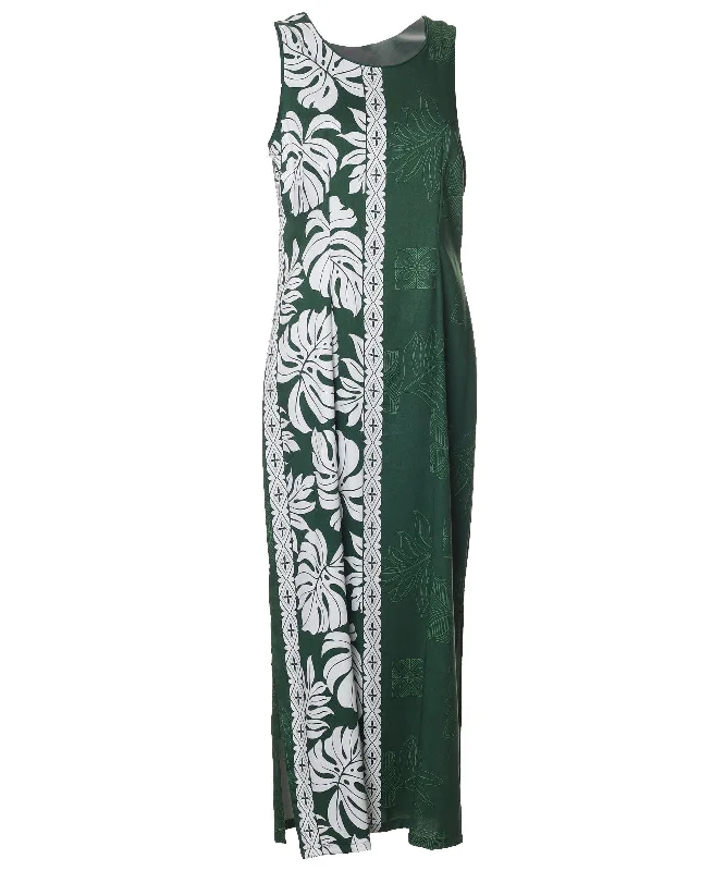 Long Maxi Dress Prince Kuhio Green Fashionable Sheer Maxi Dress