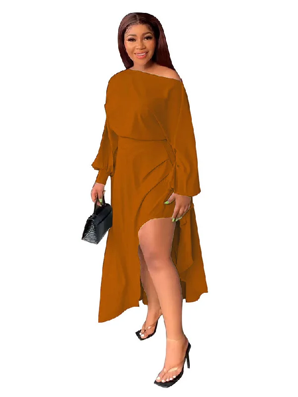 Long Sleeve Ruched Side Split Maxi Dresses Chic Sleeveless Maxi Dress