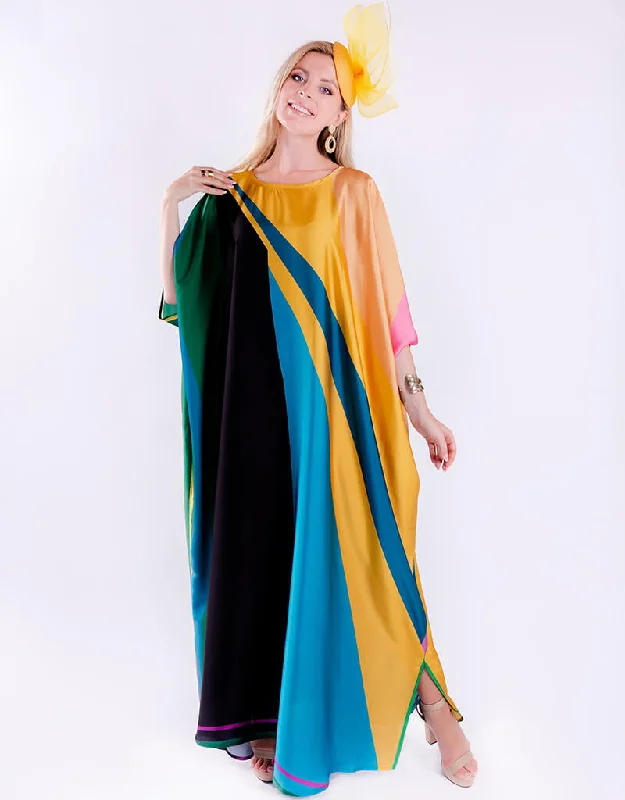Multi Color Heavy Designer Digital Printed Maxi Dress Style Kaftan Stylish V-Neck Maxi Dress Multi Color Heavy Designer Digital Printed Maxi Dress Style Kaftan Stylish V-Neck Maxi Dress