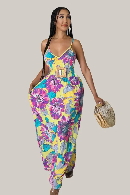 Scarlette Floral Maxi Dress Elegant Boho Maxi Dress