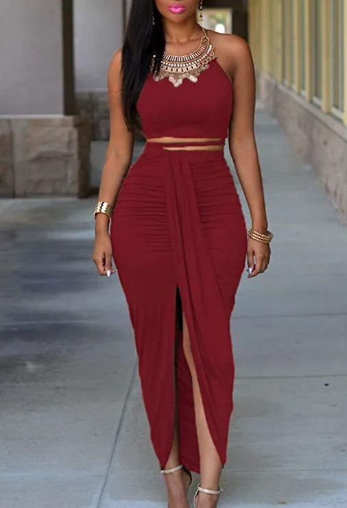 Sleeveless Round Neck High Waist Maxi Dress Comfortable T-Shirt Maxi Dress