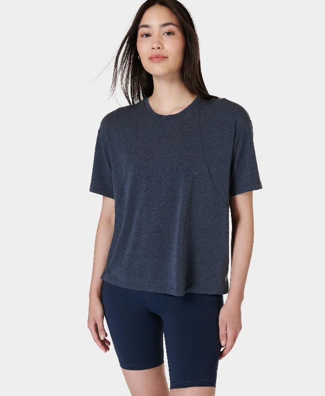 Soft Flow Studio Tee Sb9667 Navy-Blue Zippered Front Buttoned Front Snap Front