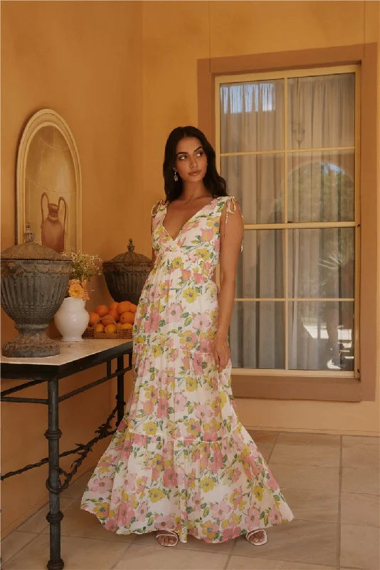 Sunny Splendour Maxi Dress Pink Stylish Longline Maxi Dress