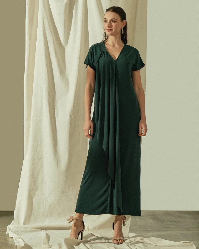 Zenia Maxi Dress Cozy Cold-Shoulder Maxi Dress