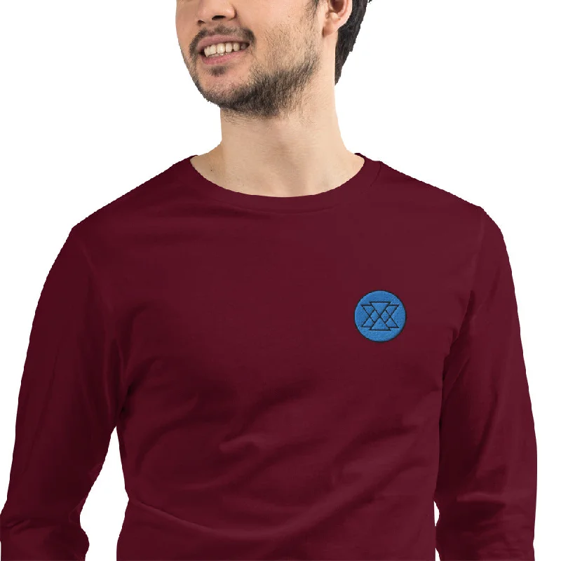 Timeless | Embroidered Unisex Long Sleeve Tee Terry Blend Velvet Blend Canvas Blend