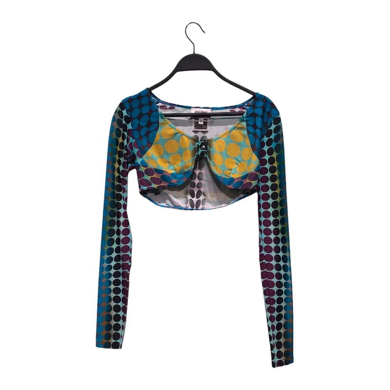 Jean Paul Gaultier/LS Blouse/S/All Over Print/MLT/LOVE MOI Pastel Color Blouse