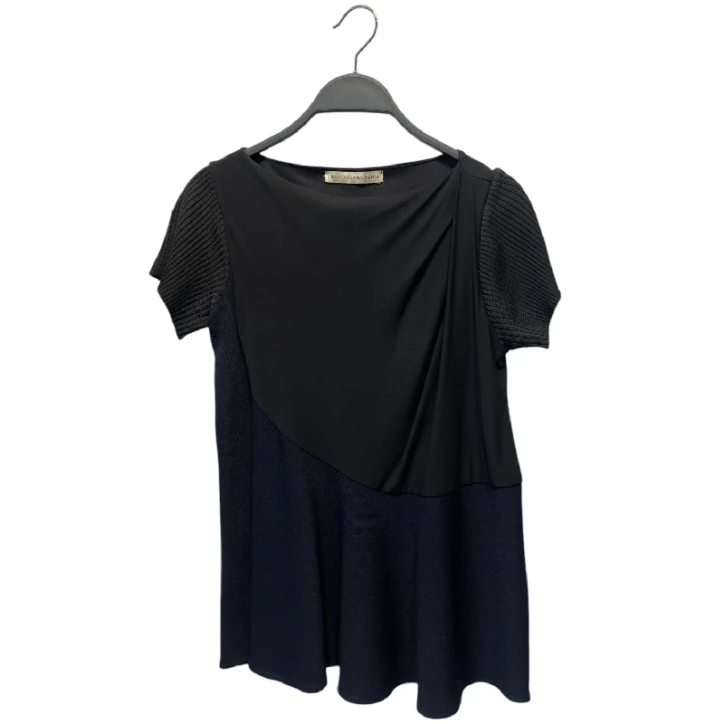 BALENCIAGA/3|4S Blouse/36/Cotton/BLK/ Elegant Semi-Sheer Blouse