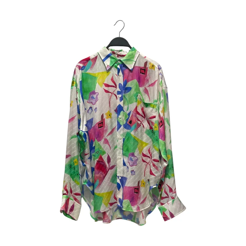 BALENCIAGA/LS Blouse/36/All Over Print/Silk/MLT/FLOWERS/BALENCIAGA AOP Casual Stripe Blouse