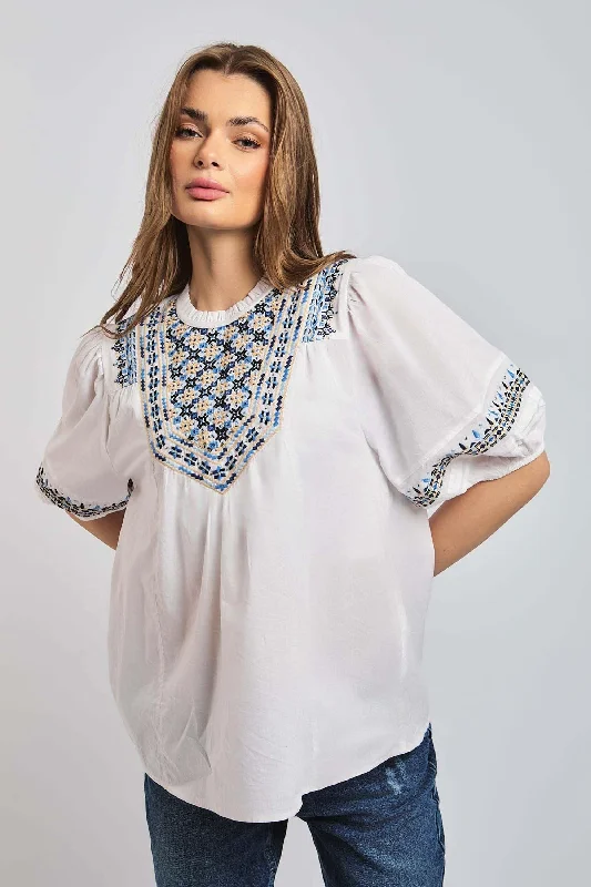 Blouse Mandarin Collar Blouse
