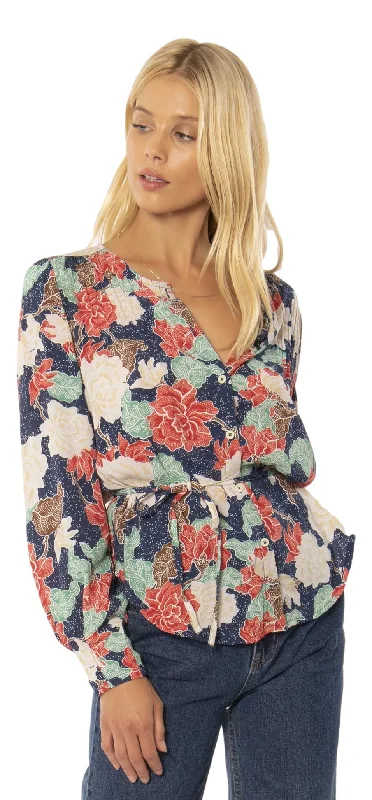 Amuse society Sheana L/S woven blouse Floral Print Blouse